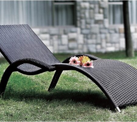 All-Weather Outdoor Wicker Chaise Lounge