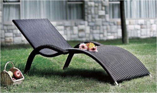 All-Weather Outdoor Wicker Chaise Lounge