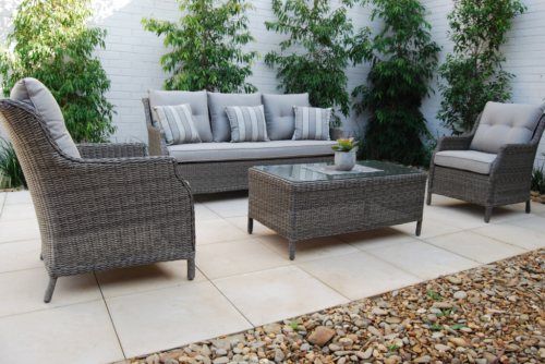 Outdoor Wicker Patio 5 Piece Sectional Sofa Set