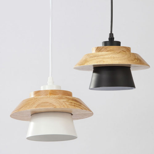 Aluminum Wood Pendant Light