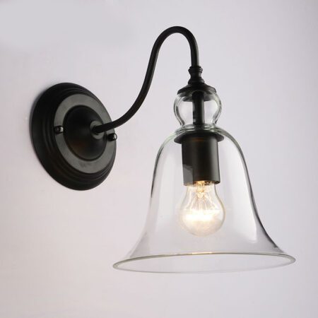 Retro Glass Lamp Shade Black