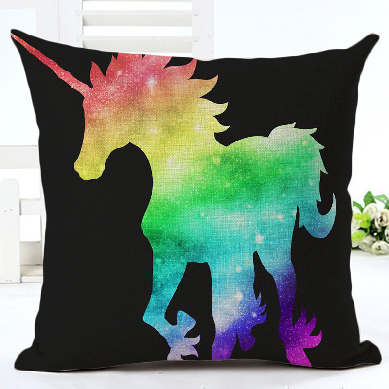 unicorn throw pillow