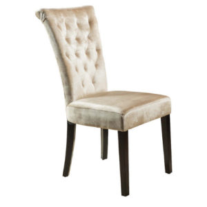 Champagne Velvet Chair