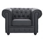 Black Tufted Single Chair