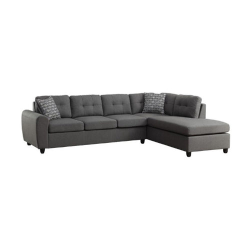 GREY CONTEMPORARY SECTIONAL SOFA