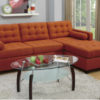 Burnt-Orange Sectional Sofa