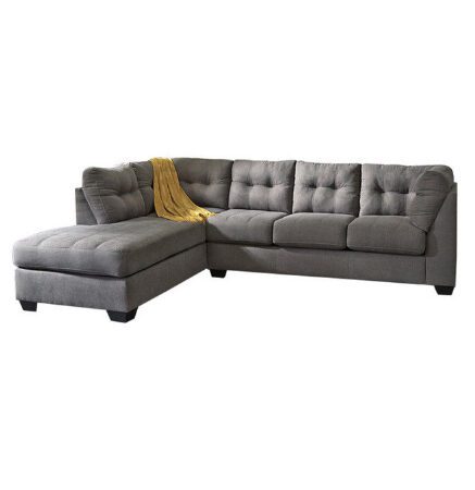 Charcoal Boxed Sectional Sofa