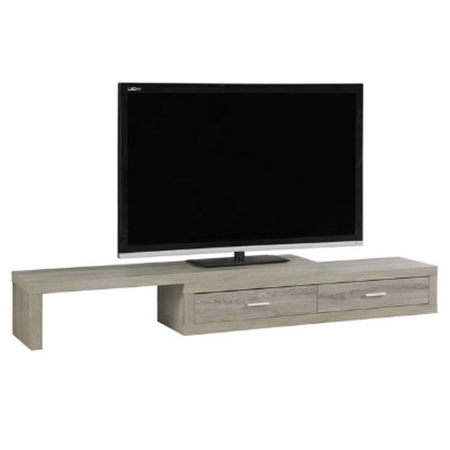 60" Dark Taupe Shelf Tv Stand