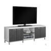 White Gray TV Stand