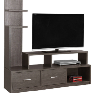 Gray Display Tower TV Stand