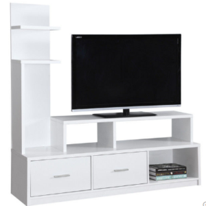 White Ample Drawer TV Stand