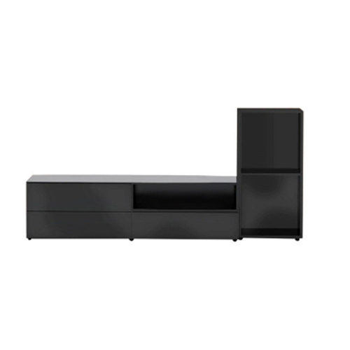 Black Tower TV Stand