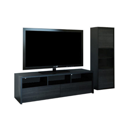 Black TV Stand and Bookcase