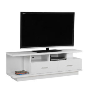 White Large Drawer TV Stand