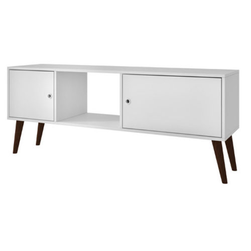 2 Storage White TV Stand