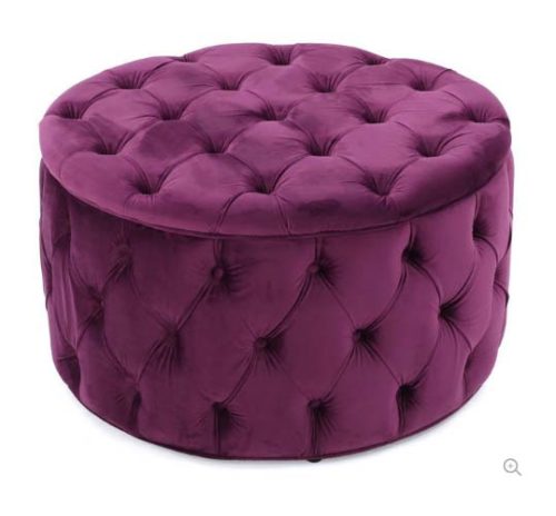 Dark Magenta Ottoman