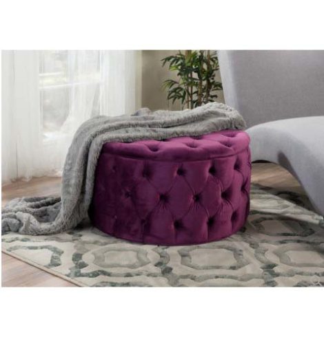 Dark Magenta Ottoman