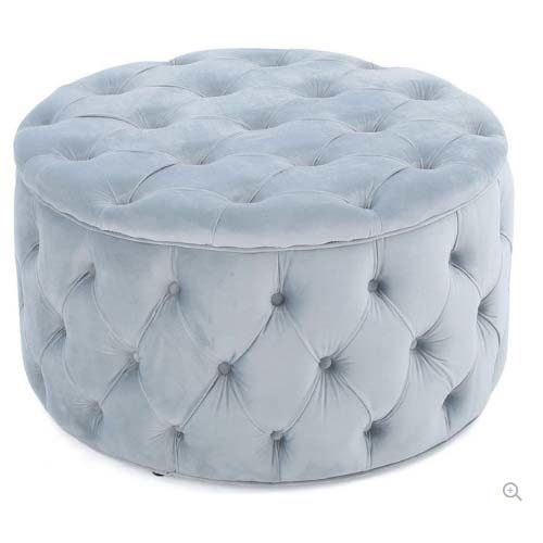 Sky Gray Ottoman