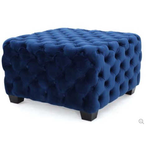 Midnight Blue Ottoman