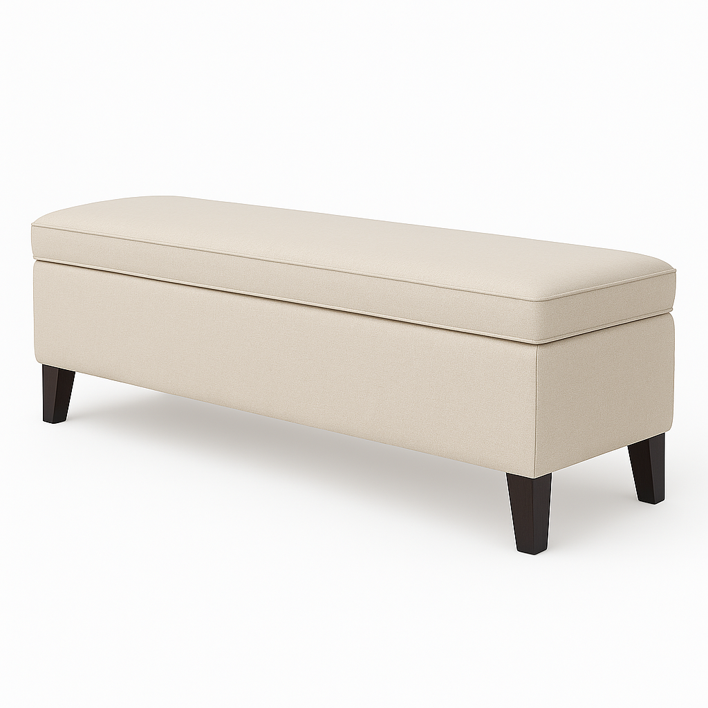 Tan Rectangular Ottoman