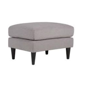 HEATHER GRAY OTTOMAN