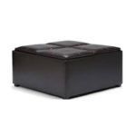 TANNER LEATHER OTTOMAN