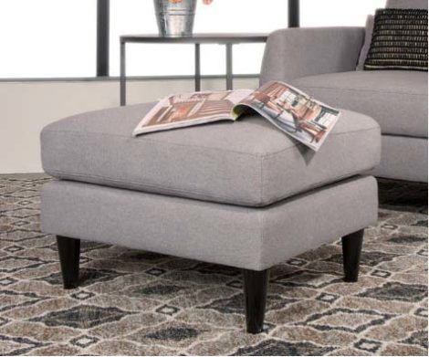 Heather Gray Ottoman