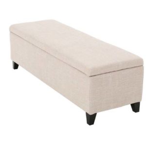 Tan Rectangular Ottoman