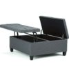 Slate Gray Storage Ottoman