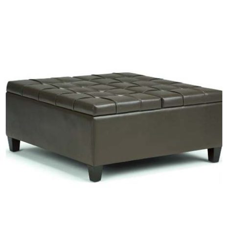 Choc Brown Storage Ottoman