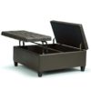 Choc Brown Storage Ottoman