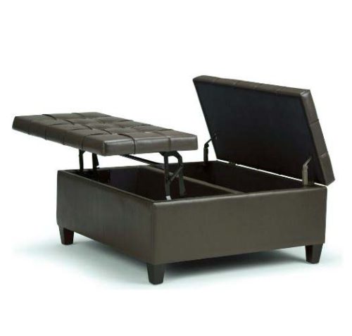 Choc Brown Storage Ottoman