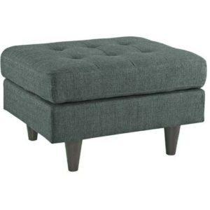 Gray Upholstered Ottoman