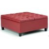 Crimson Storage Ottoman