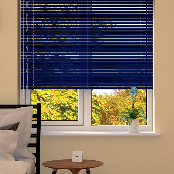 Aluminum Venetian Blind- Dark Blue – DECORHUBNG