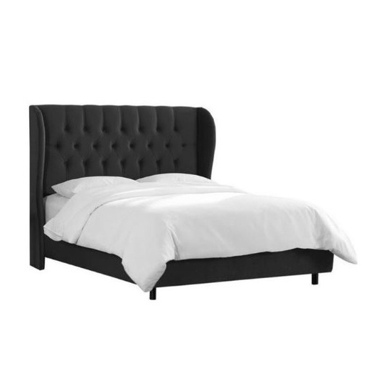 Classic Black Upholstered Bed Frame, Pictures Of Bed Frames