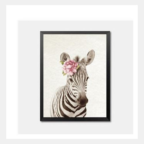 Kawaii Giraffe Framed Art