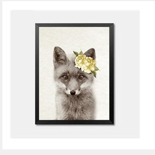 Happy Fox Framed Art