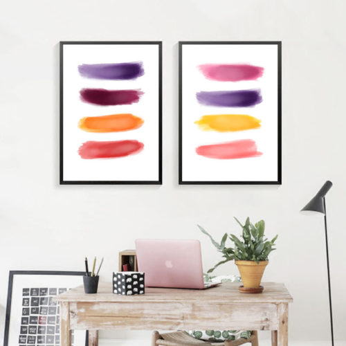 Abstract Watercolor Wall Art