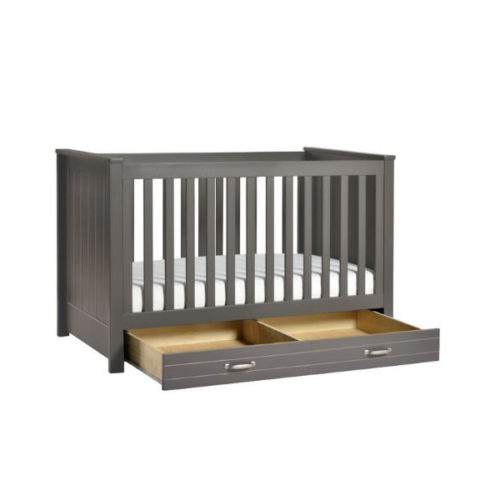 Cool Grey Baby Crib