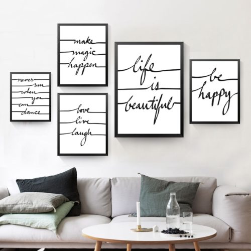 Be Happy Framed Art Set