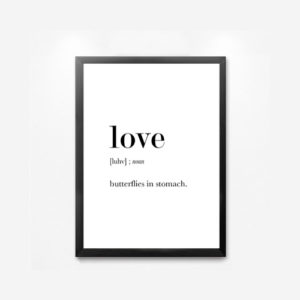 Love Definition Wall Art