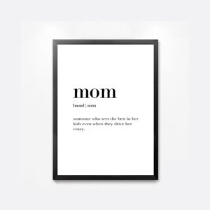 Mom Definition Wall Art