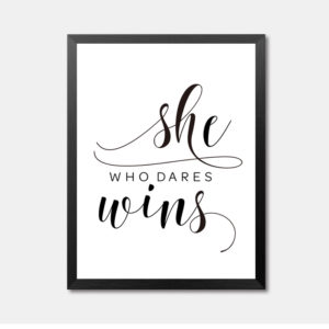 She Wins Framed Wall Art