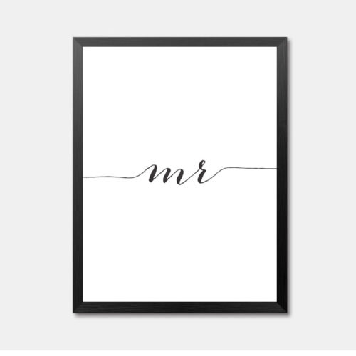 Mr Black and White Framed Art