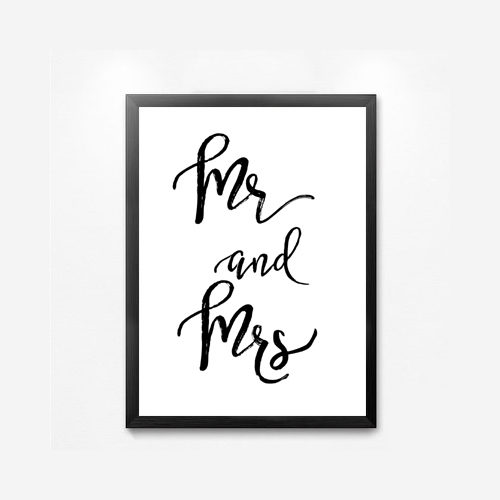 Mr and Mrs Framed Wall Art