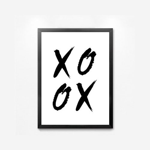 X O Framed Wall Art