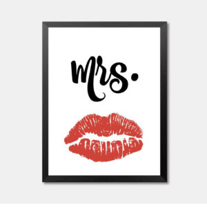 Red Mrs Wall Art