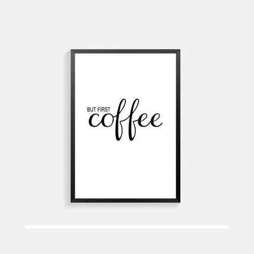 Coffee Textual Framed Wall Art