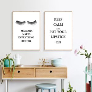 Wake Up and Make Up Wall Art